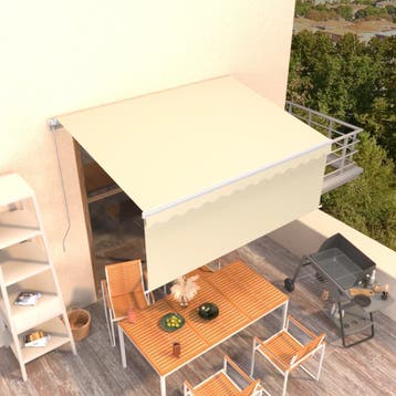 vidaXL Luifel handmatig uittrekbaar met rolgordijn 3,5x2,5 m, Verzenden, Nieuw