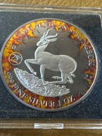 Gabon. 1000 Francs 2022 Springbock Black Fire Meets Deep