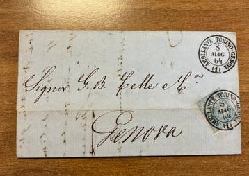 Royaume d’Italie 1864 - Lettre envoyée en mai 1964, vendeur