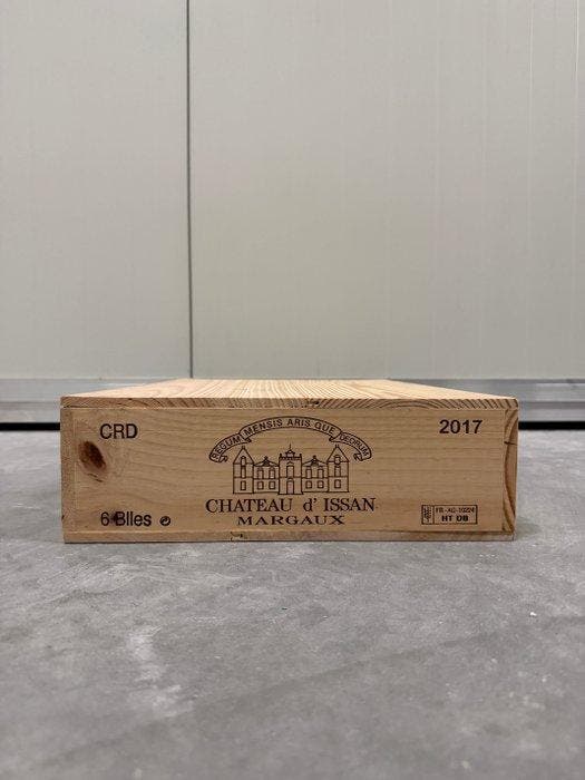 2017 Château dIssan - Margaux - 6 Flessen (0.75 liter), Verzamelen, Wijnen