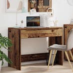 vidaXL Bureau met lade Oudhout 100 x 50 x 78 cm, Huis en Inrichting, Verzenden, Nieuw