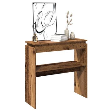 vidaXL Wandtafel 102x30x80 cm bewerkt hout oud houtkleurig, Verzenden, Nieuw