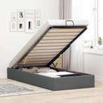 vidaXL Bedframe zonder matras 100x200 cm stof donkergrijs, Verzenden, Nieuw