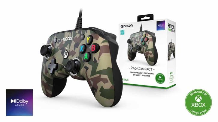 Nacon Xbox Controller PRO Compact Wired - Camo Forest (Ni..., Consoles de jeu & Jeux vidéo, Consoles de jeu | Xbox One, Enlèvement ou Envoi