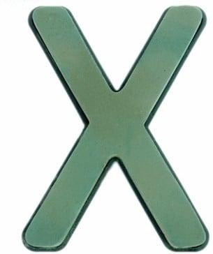 Letter x 30 20 cm premier met plastic bodem steekschuimvorm, Hobby & Loisirs créatifs, Bricolage