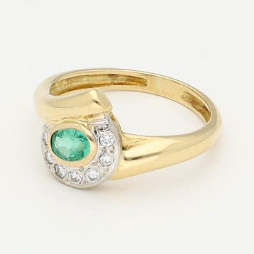 Bague - 18 carats Or jaune Diamant (Naturelle)