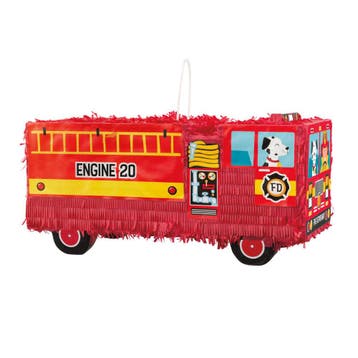 Pinata Brandweerauto 22cm, Verzenden, Nieuw
