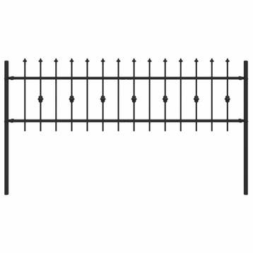 Spike Fence Zwart 200x130cm | Stijlvol en veilig tuinhek..., Tuin en Terras, Verzenden, Zo goed als nieuw, Overige materialen