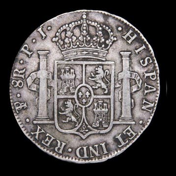 Espagne. Fernand VII. 8 Reales 1823 Potosí PJ