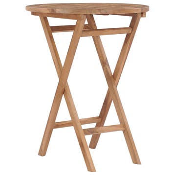 Inklapbare tuintafel | Tweede kansje | OP = OP, Tuin en Terras, Tuintafels, Verzenden, Zo goed als nieuw, Rond, Teakhout