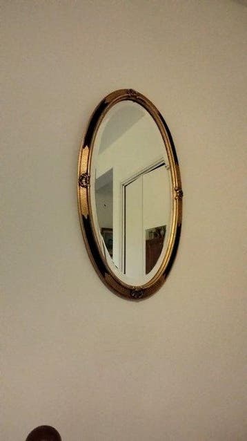 Miroir mural- Ovale - Bois