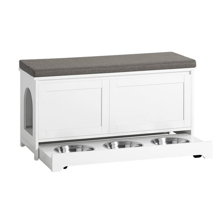 2dekans | SoBuy FSR136-W Kattenhuis - Katten Bench -, Animaux & Accessoires, Accessoires pour chats, Enlèvement ou Envoi