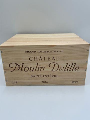 2016 Chateau Moulin Delille - Saint-Estèphe - 6 Bouteilles, Collections