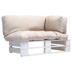 vidaXL Tuinbank met zandkleurige kussens pallet grenenhout, Tuin en Terras, Verzenden, Nieuw