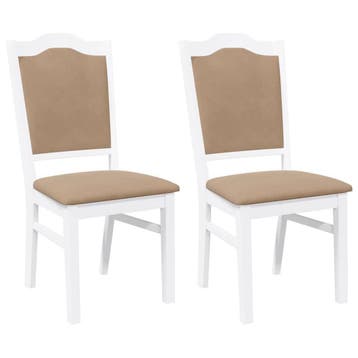 Eetkamerstoelen 2st - Wit hout | 34% Retour deal, Huis en Inrichting, Stoelen, Twee, Overige kleuren, Verzenden, Zo goed als nieuw
