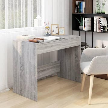 vidaXL Bureau 101x50x76,5 cm bewerkt hout grijs sonoma, Huis en Inrichting, Verzenden, Nieuw