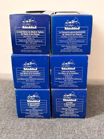 Atlas 1:43 - Modelbouwdoos (6) - Lot de 6 miniatures Tintin, Boeken, Nieuw