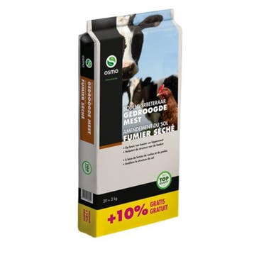Fumier sÉchÉ osmo 22kg (20+2kg gratuit) - fumier de vache