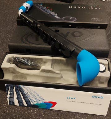 Nuvo - jSax standaard kit, zwart/blauw - - Saxophone soprano, Musique & Instruments