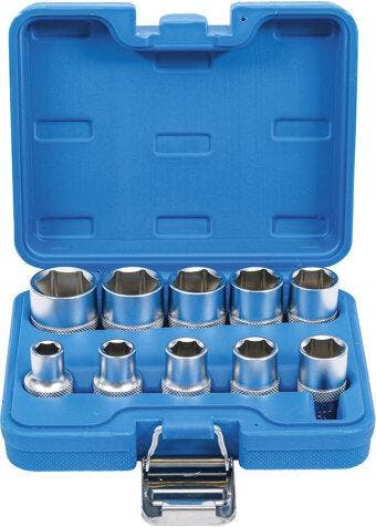 Bgs Technic Dopsleutelset zeskant 12,5 mm (1/2) inch 10-deli, Verzenden, Nieuw
