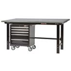 Werkbank zwart 200 cm met zinken werkblad en, Ophalen of Verzenden, Nieuw