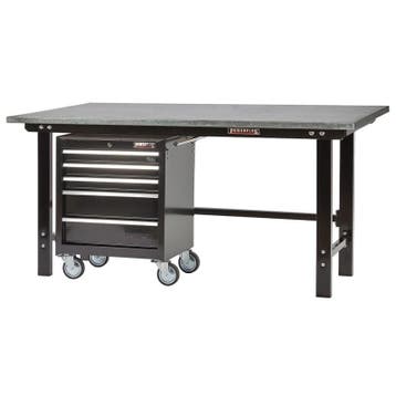 Werkbank zwart 200 cm met zinken werkblad en, Ophalen of Verzenden, Nieuw
