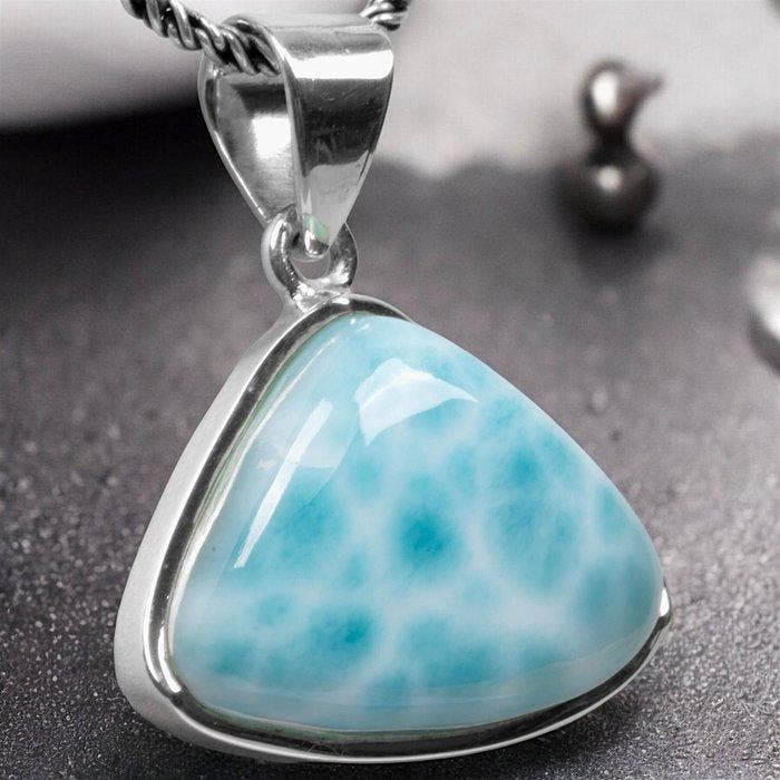Topkwaliteit Larimar-edelsteen - zeldzaam mineraal -, Collections, Minéraux & Fossiles