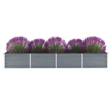 vidaXL Plantenbak verhoogd 320x80x45 cm gegalvaniseerd staal, Verzenden