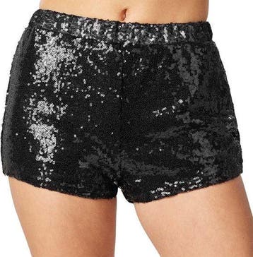2dekans | Dressforfun Pailletten-short zwart L -, Ophalen of Verzenden, Nieuw