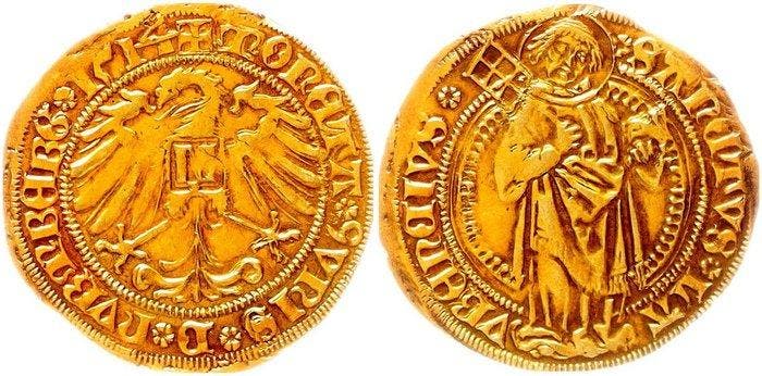 Duitsland, Nürnberg, Stad. Goldgulden 1514 Mit Rosetten als, Postzegels en Munten, Munten | Europa | Niet-Euromunten