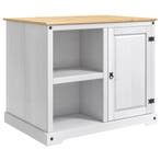 vidaXL Keuken Trolley 2 pcs Wit en Honingwas 112 x 77 x 91,5, Verzenden, Nieuw