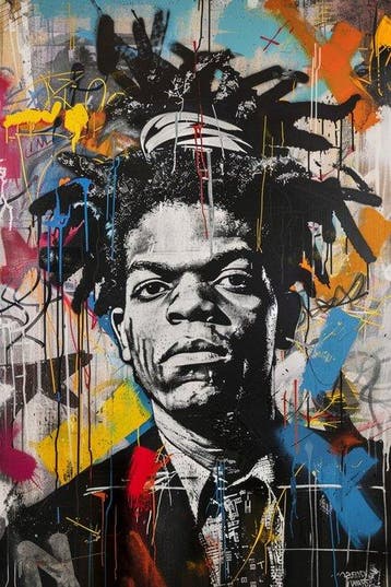 Dine Chanima (XX-XXI) - (XXL) Giant Basquiat Graffiti Canvas