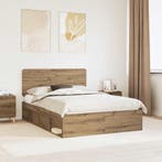 vidaXL Bedframe Ambachtelijk Eiken 150 x 200 cm Massief, Huis en Inrichting, Slaapkamer | Bedden, Verzenden, Nieuw