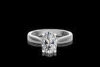 Ring - 14 karaat Witgoud - 2.01ct. tw. Diamant (Lab-grown), Handtassen en Accessoires, Ringen, Nieuw