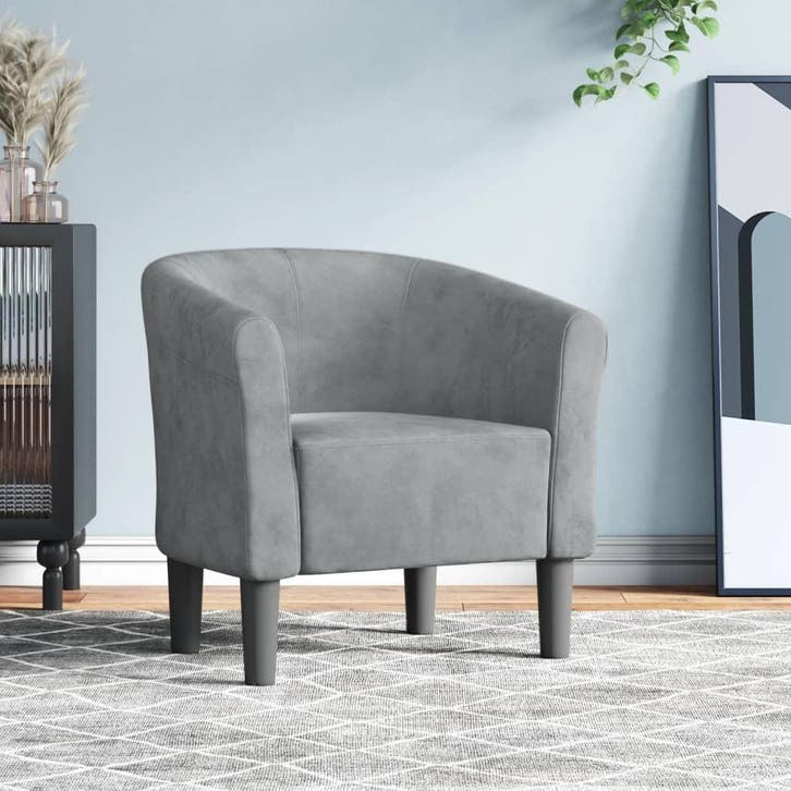 vidaXL Kuipstoel fluweel donkergrijs, Huis en Inrichting, Fauteuils, Nieuw, Verzenden