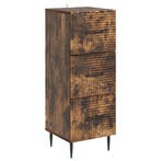 vidaXL Ladekast Gerookt eiken 33 x 34,5 x 89,5 cm Bewerkt, Verzenden, Nieuw