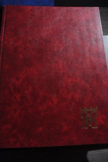 Accessoires - Doos vol met 4 dikke lege stockboeken met, Gestempeld
