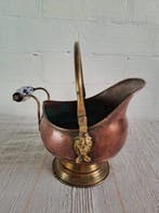 Seau - Cuivre, Laiton, Porcelaine - seau à charbon