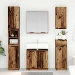 vidaXL Badkamerkast set met plank met opslag Oud Hout, Verzenden
