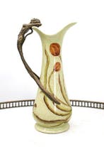 Aiguière style Art Nouveau - Kan - Craquelé faience,, Antiek en Kunst