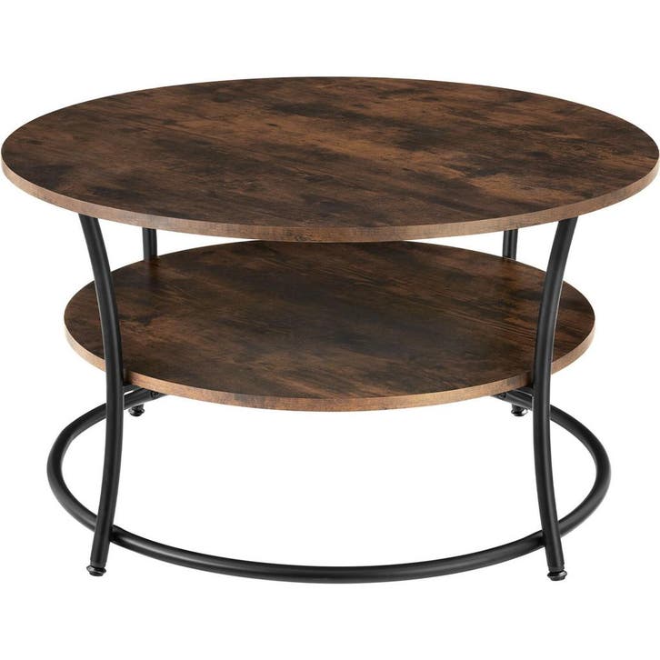 tectake Bijzettafel Cromford - Industrieel hout donker, rust, Huis en Inrichting, Tafels | Salontafels, Verzenden