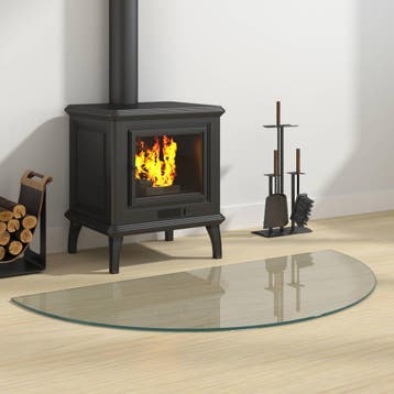 vidaXL Glazen haardplaat Doorzichtig 1000 x 500 mm Glas, Verzenden, Nieuw
