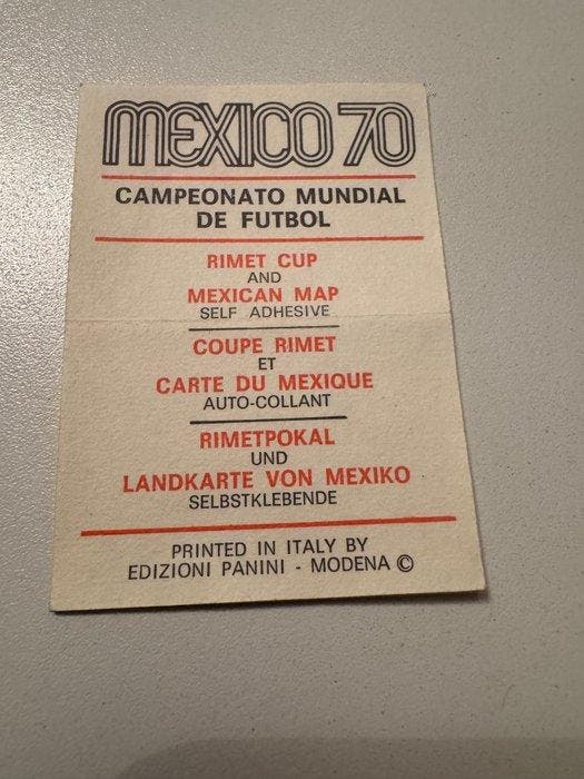 Panini World Cup Mexico 70 - Map/Coupe Rimet - International, Collections, Autocollants