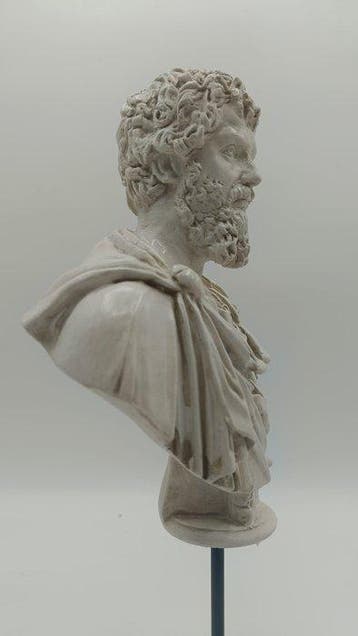 sculptuur, Antonino Pio - 38 cm - marmerpoeder