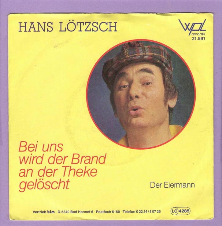 Hans Lötzsch – Der Eiermann / Bei Uns Wird Der Brand An Der, Cd's en Dvd's, Vinyl Singles, Ophalen of Verzenden