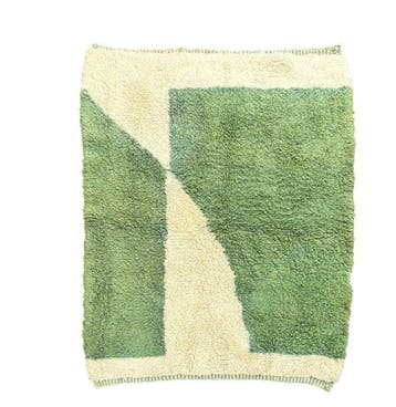 Marokkaans Berber tapijt – 100% wol – handgemaakt – groen &, Nieuw