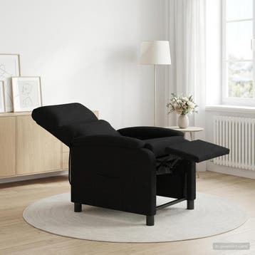 vidaXL Recliner Zwart Stof, Huis en Inrichting, Verzenden, Nieuw