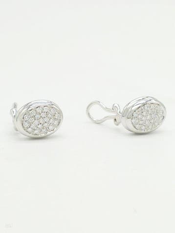 Damiani - Oorbellen - 18 karaat Witgoud Diamant (Natuurlijk), Nieuw