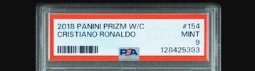 2018 Panini Prizm Cristiano Ronaldo #154 - PSA 9 - 1 Graded, Nieuw