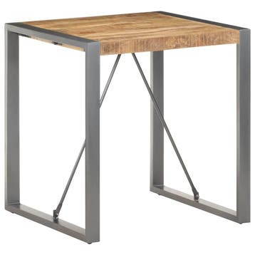vidaXL Eettafel 70x70x75 cm massief ruw mangohout, Huis en Inrichting, Verzenden, Nieuw